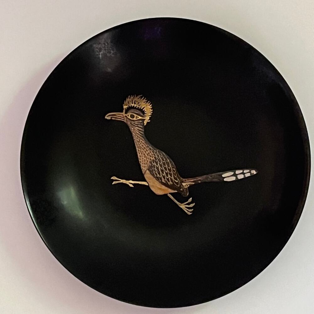VTG Couroc Road Runner Small Inlaid Serving Bowl Limited Edition Kalium Chem